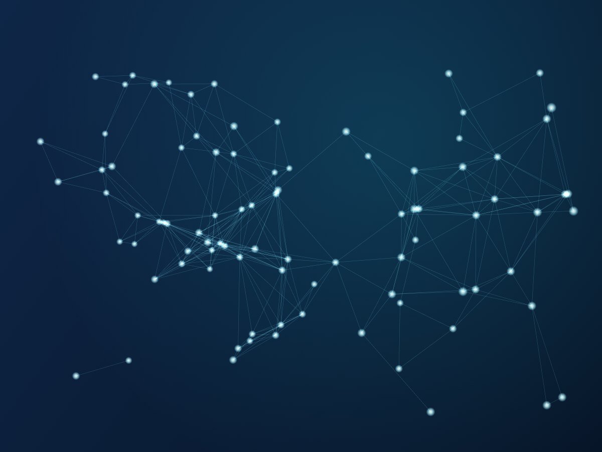 Abstract neural network representing artificial intelligence